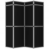 12-delna zložljiva razstavna stena 242x200 cm črna