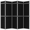 15-delna zložljiva razstavna stena 302x200 cm črna