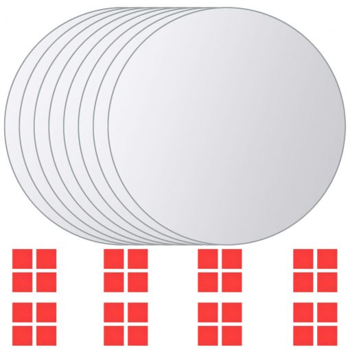 16 kosov zrcalnih ploščic okrogle oblike steklo