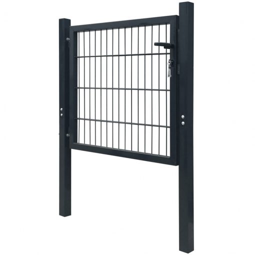 2D ograjna vrata (enojna) antracitno siva 106x130 cm