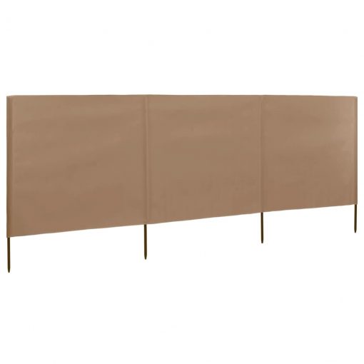 3-panelni vetrobran tkanina 400x160 cm taupe