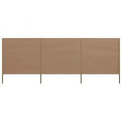 3-panelni vetrobran tkanina 400x160 cm taupe