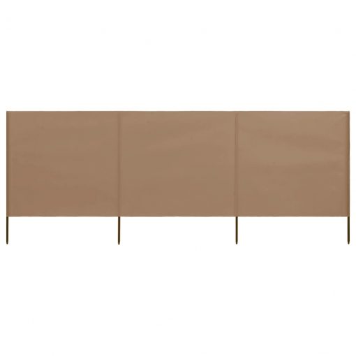 3-panelni vetrobran tkanina 400x160 cm taupe