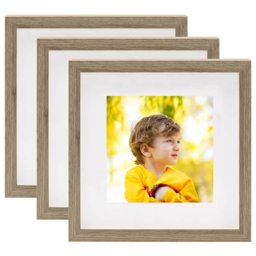 3D foto okvirji 3 kosi temen les 28x28 cm za 20x20 cm slike