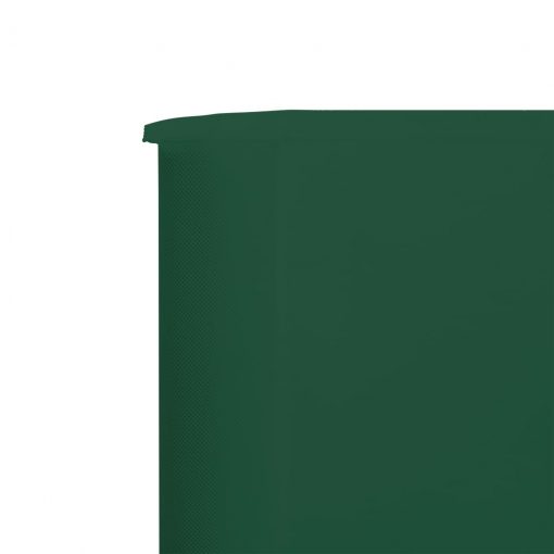 6-panelni vetrobran tkanina 800x120 cm zelen