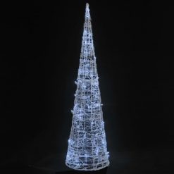 Akrilna okrasna LED piramida hladno bela 120 cm