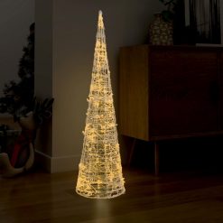 Akrilna okrasna LED piramida toplo bela 120 cm