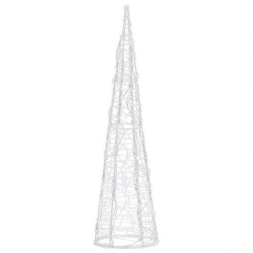 Akrilna okrasna LED piramida toplo bela 60 cm