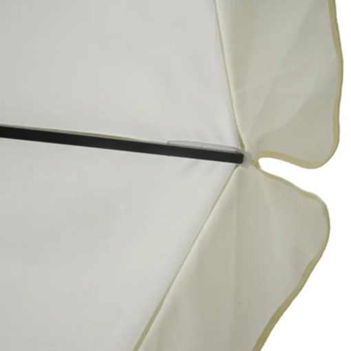 Aluminijast senčnik bele barve s prenosnim stojalom