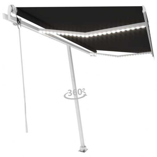 Avtomatska tenda LED + senzor 450x300 cm antracitna
