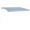 Avtomatska tenda LED + senzor 450x350 cm modra in bela
