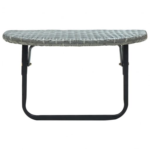 Balkonska mizica siva 60x60x40 cm poli ratan