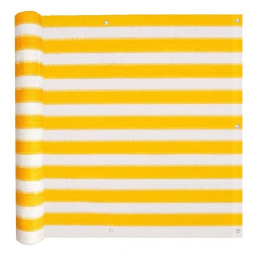 Balkonsko platno HDPE 75x600 cm rumene in bele barve