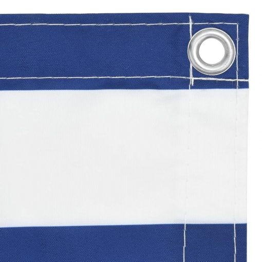 Balkonsko platno belo in modro 75x400 cm oksford blago