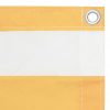 Balkonsko platno belo in rumeno 75x400 cm oksford blago
