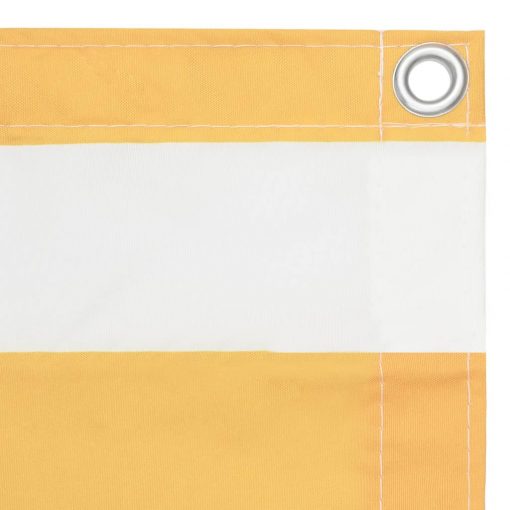 Balkonsko platno belo in rumeno 75x500 cm oksford blago