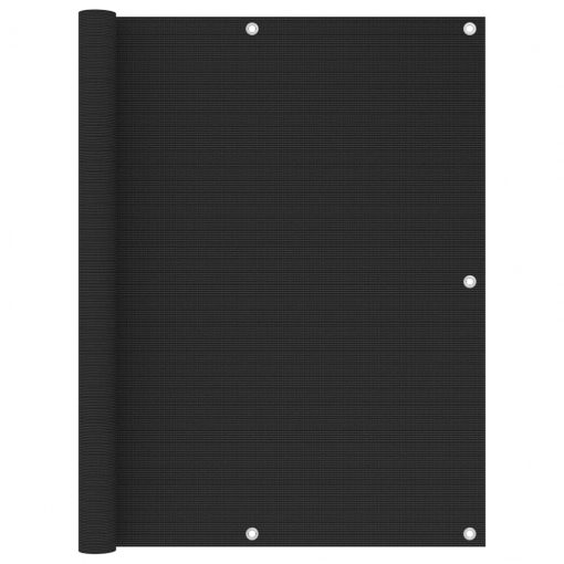 Balkonsko platno črno 120x400 cm HDPE