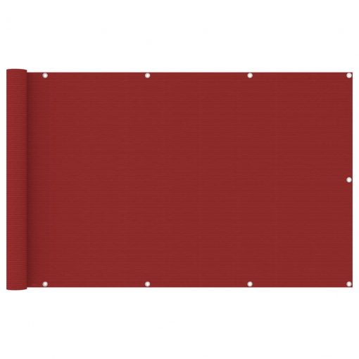 Balkonsko platno rdeče 120x600 cm HDPE