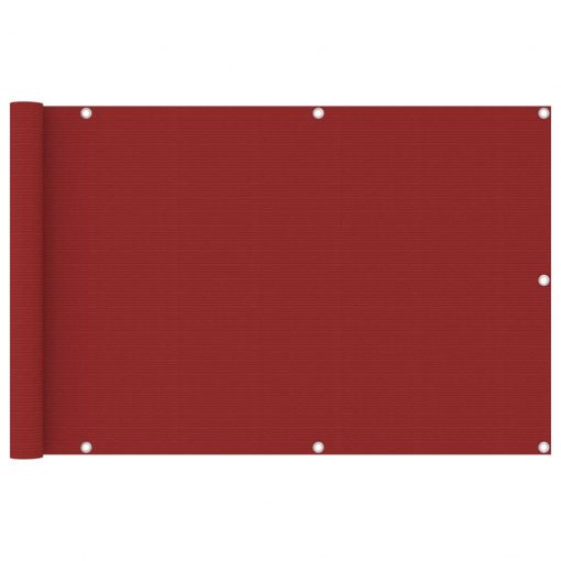 Balkonsko platno rdeče 90x400 cm HDPE