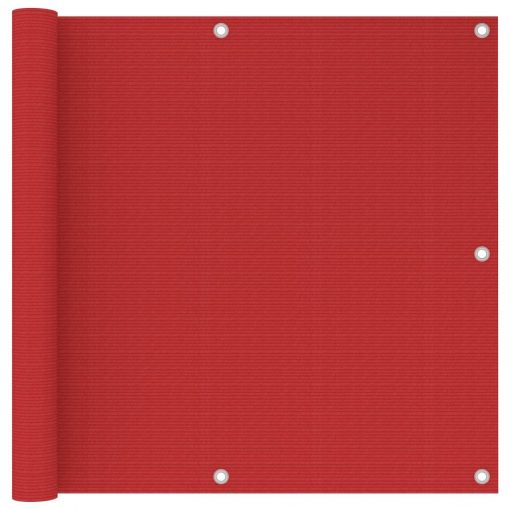 Balkonsko platno rdeče 90x500 cm HDPE