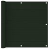 Balkonsko platno temno zeleno 90x300 cm HDPE