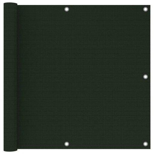 Balkonsko platno temno zeleno 90x500 cm HDPE