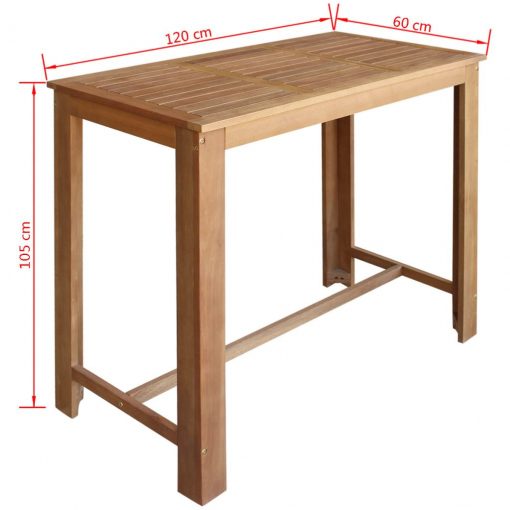 Barska Miza 150x60x105 cm Masiven Akacijev Les