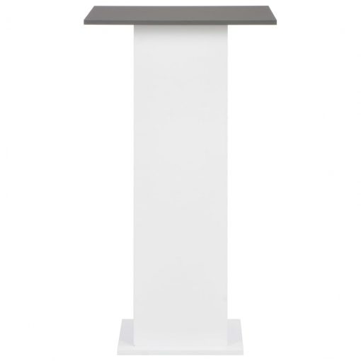 Barska miza bela in antracitno siva 60x60x110 cm