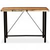 Barska miza iz trdnega predelanega lesa 150x70x107 cm