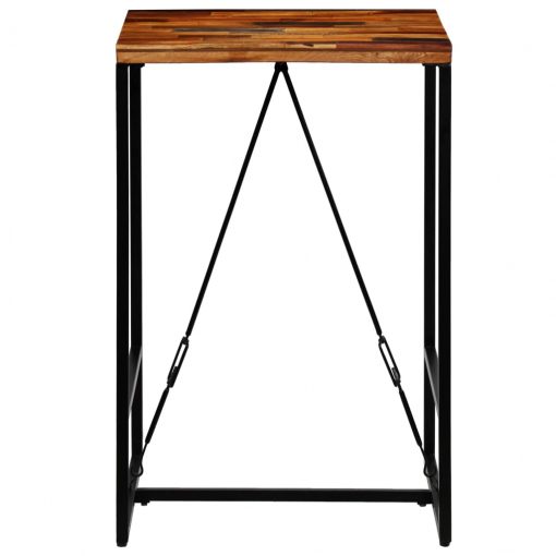 Barska miza iz trdnega predelanega lesa 70x70x106 cm
