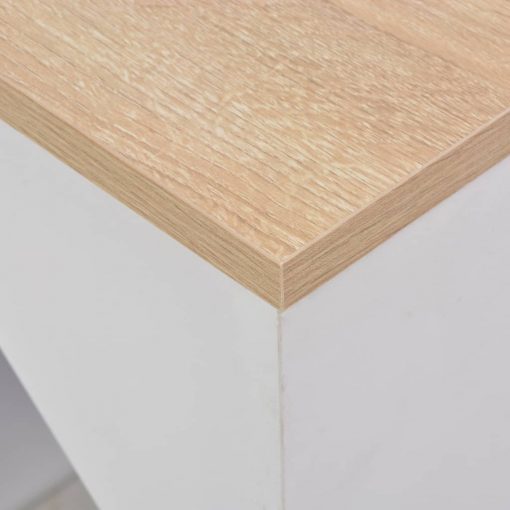 Barska miza z omarico bela 115x59x200 cm
