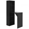 Barska miza z omarico črna 115x59x200 cm