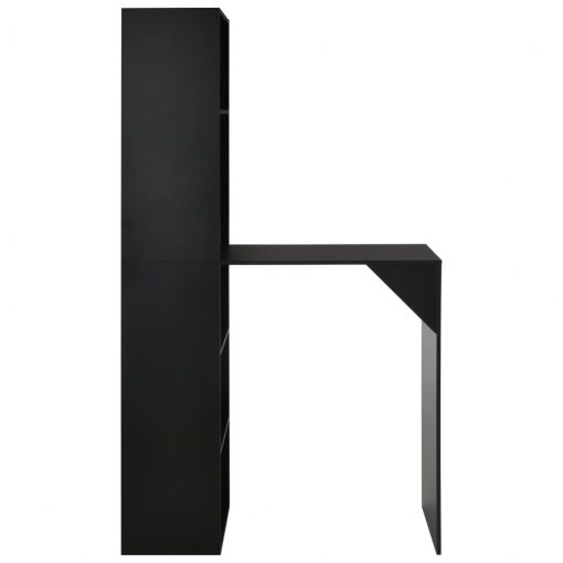 Barska miza z omarico črna 115x59x200 cm