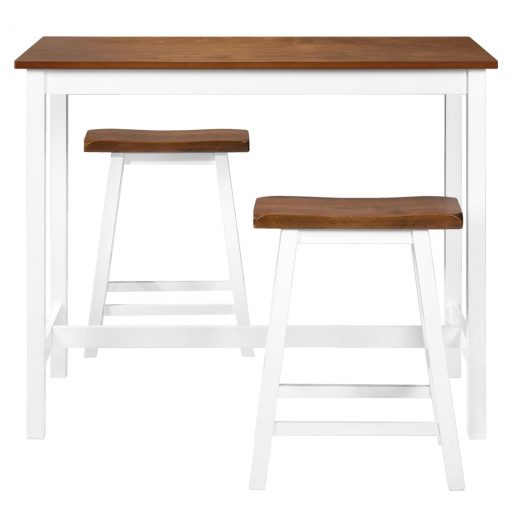 Barska mizica in stolčki 3 delni komplet iz trdnega lesa