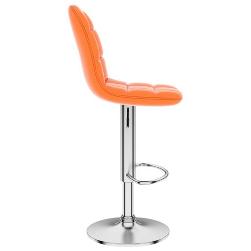 Barski stolček oranžno umetno usnje