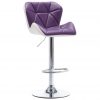 Barski stolček vijolično umetno usnje