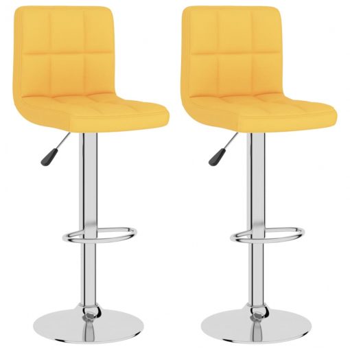 Barski stolčki 2 kosa gorčično rumeno blago