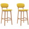 Barski stolčki 2 kosa gorčično rumeno blago