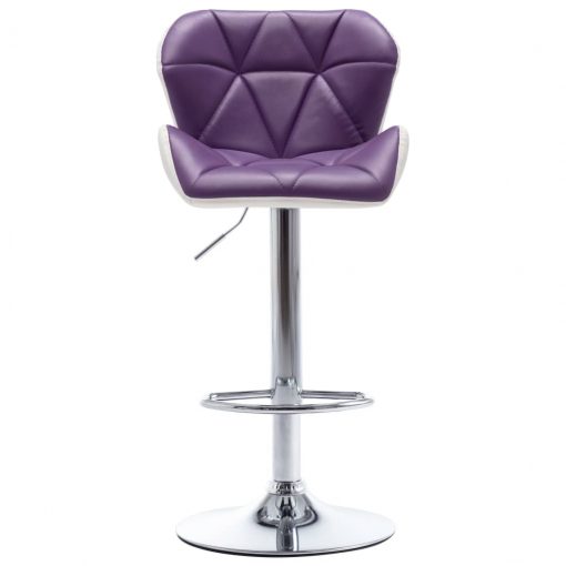 Barski stolčki 2 kosa vijolično umetno usnje