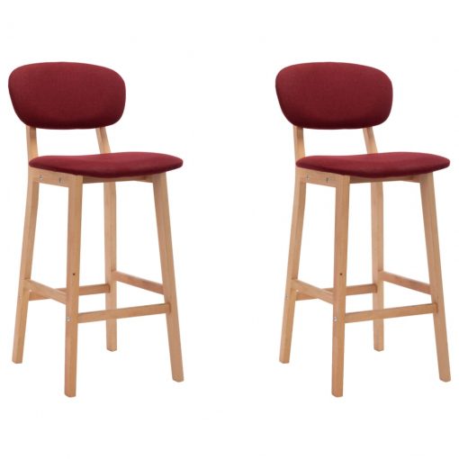 Barski stolčki 2 kosa vinsko rdeče blago