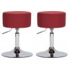 Barski stolčki 2 kosa vinsko rdeče umetno usnje