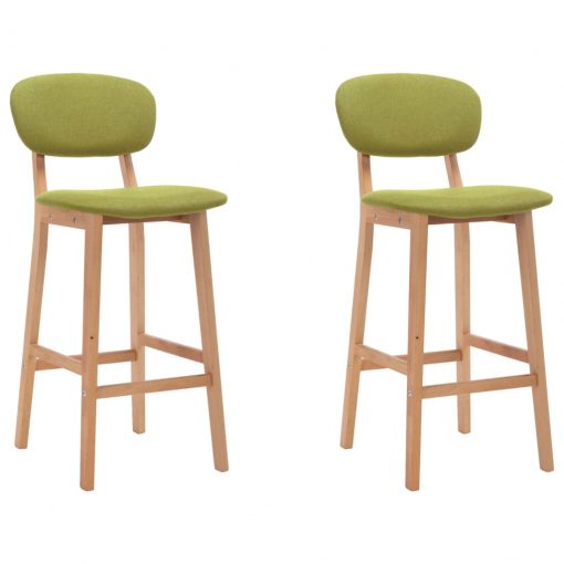 Barski stolčki 2 kosa zeleno blago