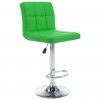 Barski stolčki 2 kosa zeleno umetno usnje