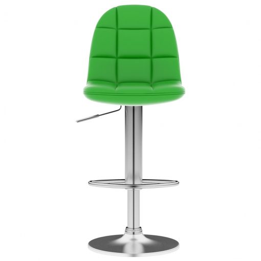 Barski stolčki 2 kosa zeleno umetno usnje