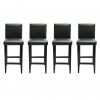 Barski stolčki 4 kosi črno umetno usnje