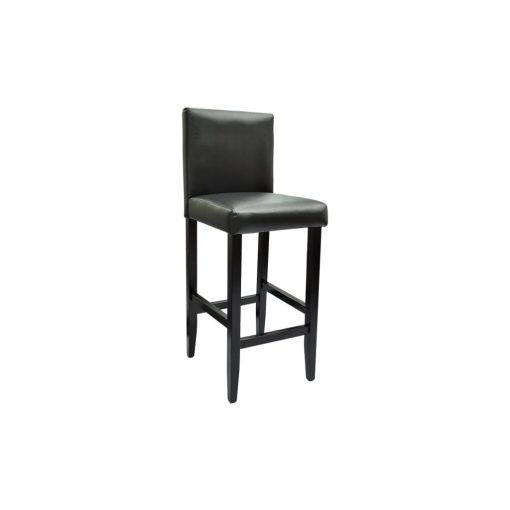 Barski stolčki 4 kosi črno umetno usnje