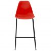 Barski stoli 2 kosa rdeča plastika