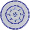 Bistro garnitura 3-delna s keramičnimi ploščicami modro/bela