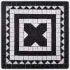 Bistro garnitura z mozaikom 3-delna keramična črna in bela