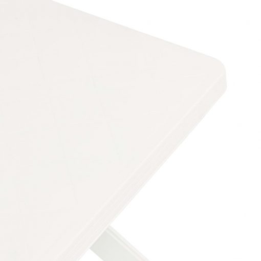 Bistro miza bela 70x70x72 cm plastika